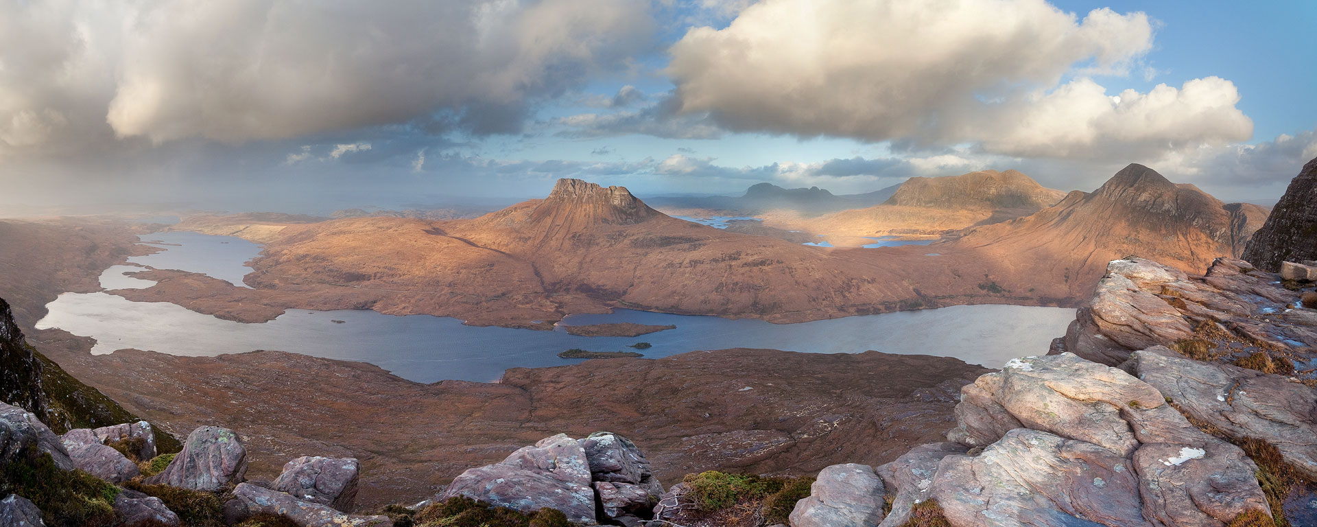 The view from the peak of Sgorr Tuath in Sutherland