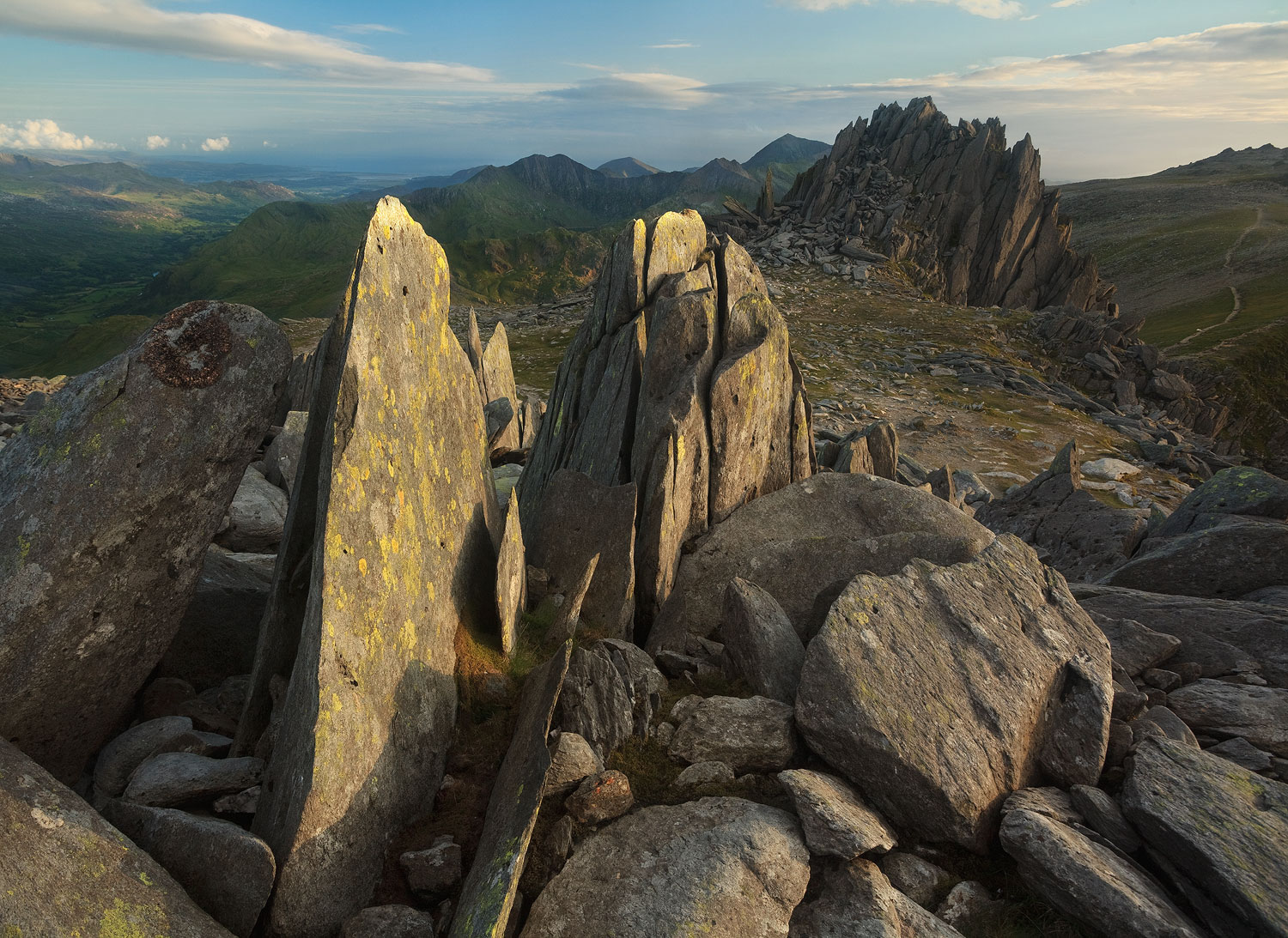castell y gwynt in snowdonia on a clear summers day
