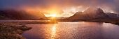 Sunset at llyn y caseg fraith