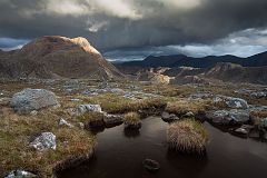 menacing clouds hang over A' Mhaigdean