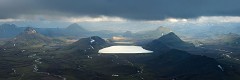 dramatic light looking over Alftavatn in Iceland