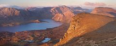 Sunset towards A' Mhaighdean from Beinn Airigh Charr