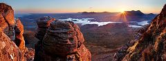 Sunrise from Stac Pollaidh with a view over Assynt