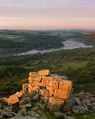 Sunrise on Leather Tor on Dartmoor