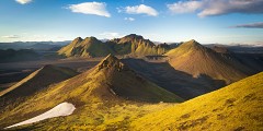 nearing sunset in the southern highlands of iceland this is the view from stora-mofell to storkonufell