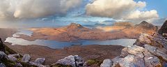 The view from the peak of Sgorr Tuath in Sutherland