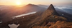 Sunrise from Suilven with Canisp and Meall Meadonach
