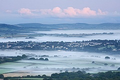 photo of tavistock in devon in the mist