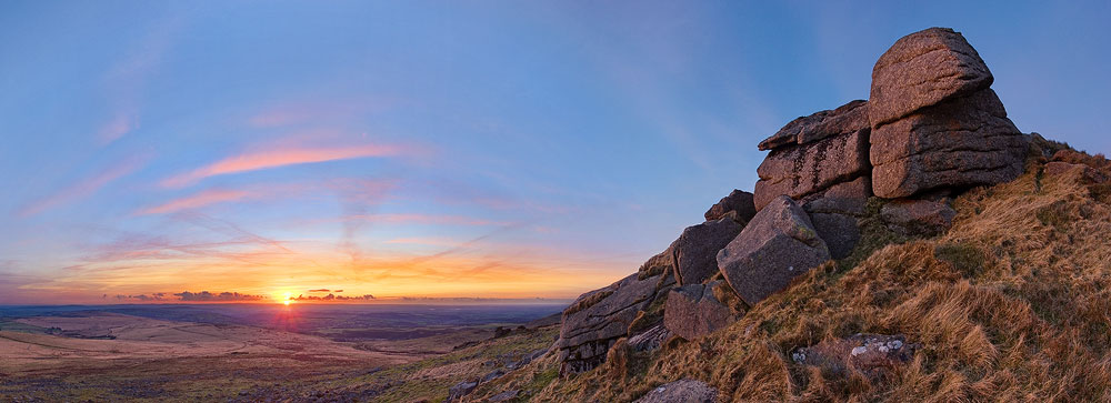 Sunset on Hare Tor, Dartmoor