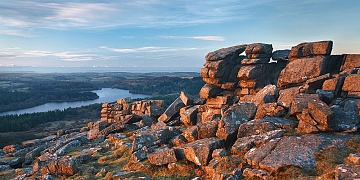 View of burrator from tor below Leather Tor