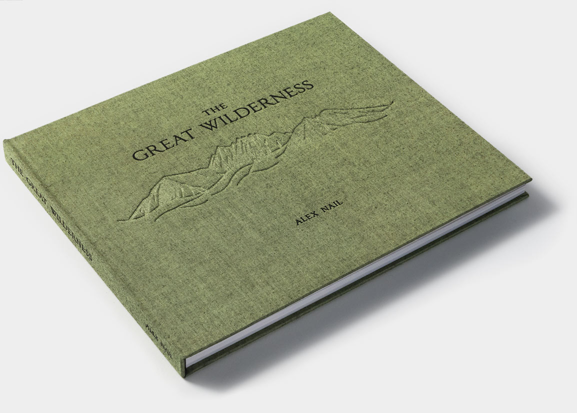 The Great Wilderness photography book by Alex Nail in isometric view